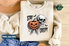 Stay Creepy PNG, Retro Dripping Heart Halloween Png Product Image 4