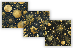 Gold &amp; Black Glitter Confetti Seamless Pattern | Luxury Product Image 4
