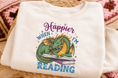 Fantasy Book Lovers Designs PNG Sublimation Dragons,Book PNG Product Image 4