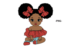 Black Baby Girl SVG Afro Puffs Pink Bows | 5 glitters collor Product Image 4