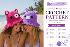 Teddy Bear Bucket Hat Crochet Pattern PDF Product Image 3