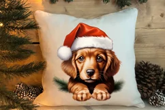 Christmas Peeking Dogs Clipart, Christmas PNG Product Image 4