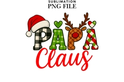 Papa Claus png design for T-shirts Product Image 1