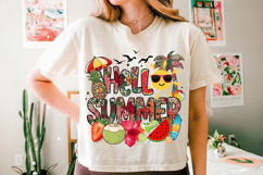 Hello Summer PNG sublimation |Beach &amp; Summer PNG T-Shirt Product Image 2