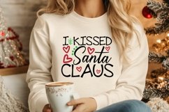 I Kissed Santa Claus Svg, Funny Christmas Santa Claus Svg. Product Image 4
