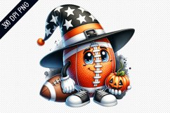 Halloween Football Sublimation - Clipart PNG Design Product Image 1