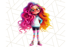 Teen Girl Clipart PNG, Fun Character Illustration Product Image 4