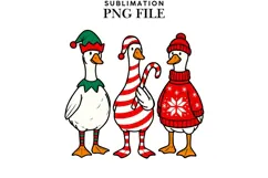Christmas goose png design for T-shirts Product Image 1