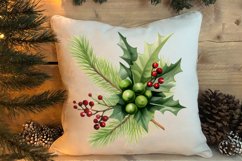 Winter Christmas Greenery Clipart, Christmas Greenery Clipar Product Image 4