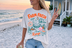 Farmhouse Chicken PNG, Farm Fresh Eggs Funny Farm Girl Product Image 4