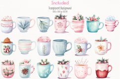 Pastel Mug Christmas Watercolor 38 Cliparts Ai Generated Art Product Image 4
