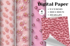 Flower Pattern Background Wallpaper Digital Paper_31 Product Image 1