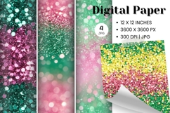 Rainbow glitter Background Wallpaper Sparkles Digital Paper Product Image 1