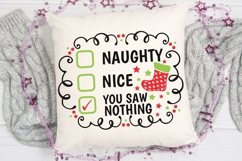 Naughty Nice You Saw Nothing Svg, Christmas Checklist Svg. Product Image 4