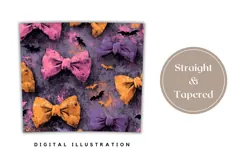 Halloween Bows Tumbler Wrap, Cute Halloween Tumbler Design Product Image 4