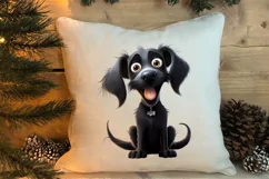 Funny Christmas Black Dog Clipart Sublimation, Christmas Dog Product Image 4