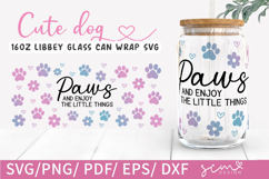 Cute Dog 16oz SVG cut file/ dog mom Libbey Glass Can Svg Product Image 1