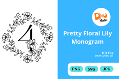 Pretty Floral Lily Monogram Product Image 1