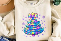 Rainbow Christmas Tree Sublimation, Christmas Png Product Image 3