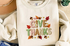 Fall Thanksgiving Sublimation, Give Thanks Png Product Image 4