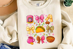 Colorful Christmas Taco and Cocoa Sublimation, Christmas PNG Product Image 4