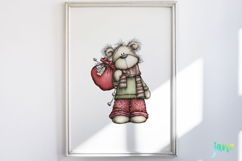 Whimsical Christmas Bears Clipart Product Image 2