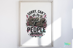 Funny Antisocial skulls PNG Product Image 2