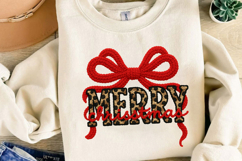 Merry Christmas Sublimation, Yarn Crochet Christmas Png Product Image 3