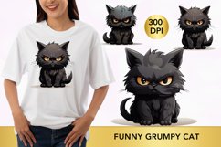3 PNG Sarcastic Funny Grumpy Cat, Cat sublimation Bundle Product Image 1