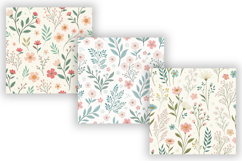 Pastel Floral Seamless Pattern Bundle, Cottagecore Floral Product Image 4