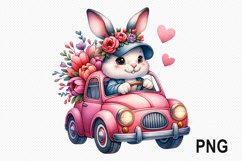 Easter Day Bunny Sublimation - Easter Day Clipart PNG Design Product Image 1