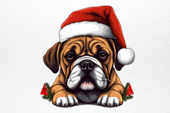 Christmas Peeking Dogs Clipart PNG Product Image 4