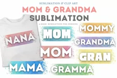 Cute Mom & Grandma Sublimation Mother's Day Nana Mom Design Product Image 1