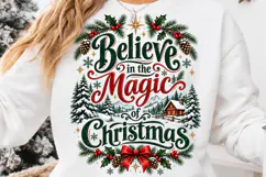 Believe in the Magic of Christmas PNG, Merry Christmas 2026 Product Image 4