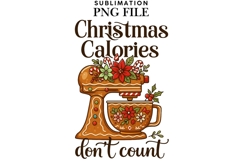 Christmas calories png design for T-shirts Product Image 1