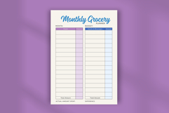 Grocery Planner Template | Printable Canva Grocery List Product Image 5