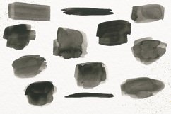 Black Watercolor splash clipart Product Image 3
