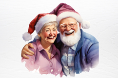 Christmas purple santa claus sublimation PNG Product Image 4