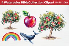 Big Bible Collection Watercolor Clipart PNG Product Image 1