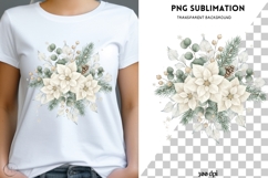 Winter floral wonderland png design for T-shirts Product Image 4
