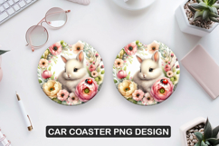 Koala Girl Car Coaster Sublimation |Animal Coaster PNG Product Image 1