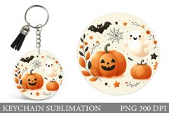 Cute Halloween Keychain. Cute Ghost Keychain Design Product Image 1