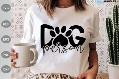 Dog Person with Paw SVG Cut Files/ Dog Mom SVG Design Product Image 1