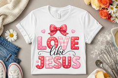 Love Like Jesus PNG: Valetine Shirt Design Product Image 7