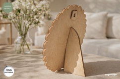 Scalloped Flower Poppy Frame Laser Cut | Floral Sign Product Image 3