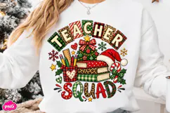 Christmas Teacher Squad PNG, Christmas Sublimation Product Image 4