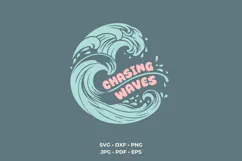 Chasing Waves SVG | Ocean PNG Product Image 3