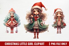 Christmas Little Girl Clipart Sublimation Product Image 1