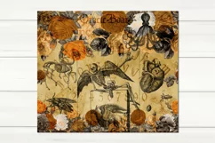 Halloween, Gothic skull & flowers | 3 Skinny tumbler designs Product Image 4