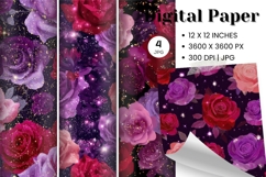 Flower Pattern Background Wallpaper Digital Paper_11 Product Image 1